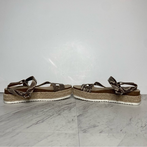 DV Dolce Vita Iman Espadrille Platform Snakeskin Sandal 9 1/2 - Picture 5 of 14